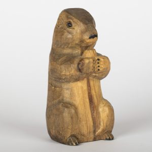 Sculpture en bois - Marmotte sculptée à la main