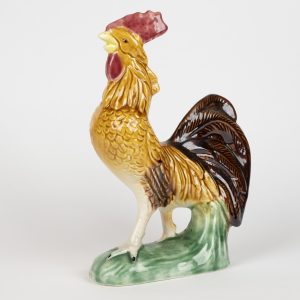 Coq en céramique polychrome