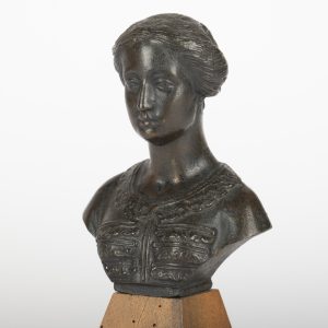 Buste en bronze de l’Impératrice Eugénie, dans le goût du sculpteur F. Boy