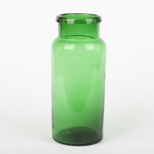 Vase en verre soufflé vert – Élégance et authenticité