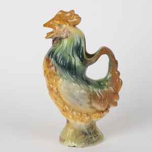 Pichet vintage en barbotine Saint-Clément – Forme de coq 23cm