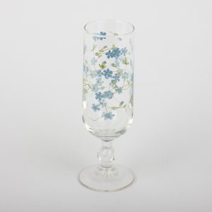 Lot de 6 verres à champagne Véronica Myosotis – Luminarc / Arcopal – Années 1970