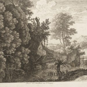 Paysage Bucolique – Gravure d’Herman van Swanevelt (Reproduction XIXe)
