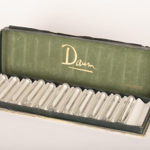 Ensemble de 11 porte-couteaux en cristal Daum vintage