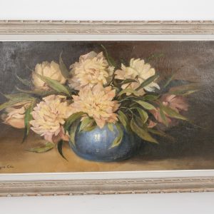 Nature morte à l’huile - Bouquet de pivoines