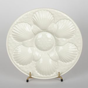 Assiette à huîtres blanche Longchamp – Élégance intemporelle en céramique