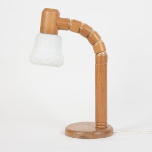 Lampe articulée en bois tourné – Steinhauer (Pays-Bas) 1970
