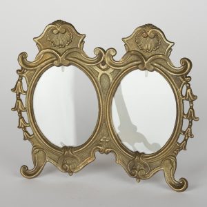 Cadre photo double en laiton – Style Art Nouveau