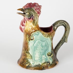 Pichet Barbotine coq faïencerie Onnaing n°658.