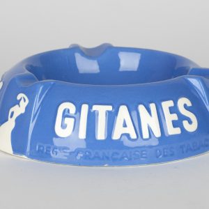 Cendrier publicitaire vintage Gitanes – Bleu emblématique