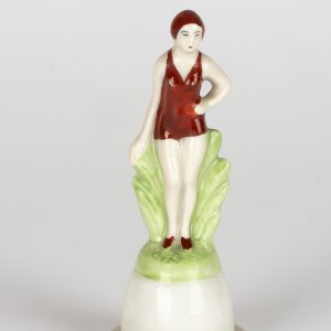Figurine en céramique Art Déco - Baigneuse des années 1920