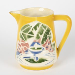 Pichet vintage en faïence – signé PL FRANCE – 16 cm