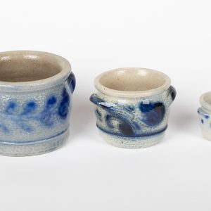 Lot de 3 Pots en Grès Vintage – Peints à la Main