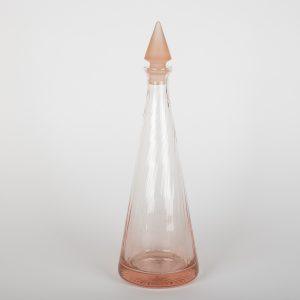 Carafe en verre rose – Style Art Déco