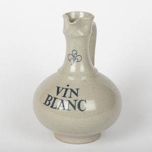 Pichet en grès “Vin Blanc” vintage - 22 cm