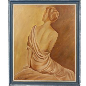 Huile sur toile - Femme au dos nu (XXe siècle)